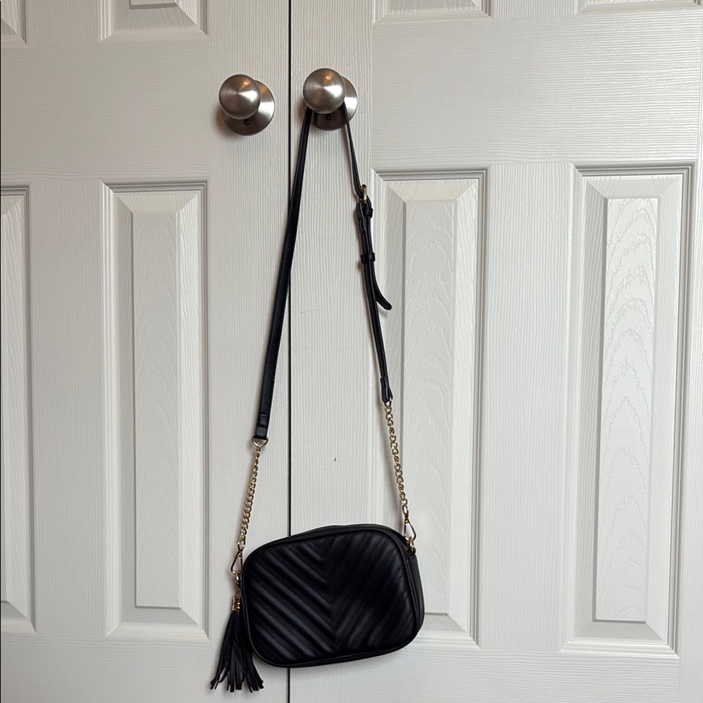 Black and Gold Crossbody Bag